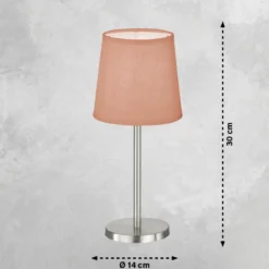 FHL easy 850226 Tischleuchte Eve nickel rosa 30cm