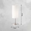 FHL easy 850265 Tischleuchte Kira nickelfarben weiss 30cm