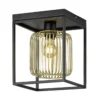 Fischer & Honsel 21294 Deckenleuchte Caydo 1-flammig schwarz goldfarben E27