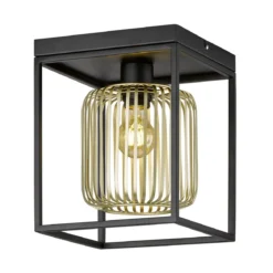 Fischer & Honsel 21294 Deckenleuchte Caydo 1-flammig schwarz goldfarben E27
