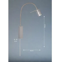 Fischer & Honsel 30408 LED Bettleuchte River Nickel matt geriffelt 2700K