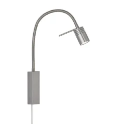 Fischer & Honsel 30408 LED Bettleuchte River Nickel matt geriffelt 2700K
