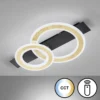 Fischer & Honsel 21433 LED Deckenleuchte Circle  sandschwarz blattgoldfarben CCT 61cm