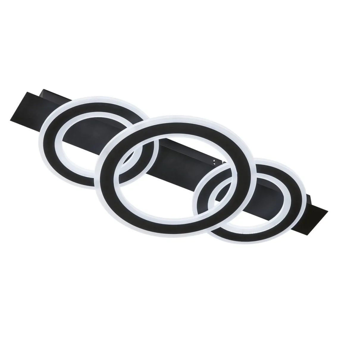 Fischer & Honsel 21434 LED Deckenleuchte Circle sandschwarz CCT 77cm