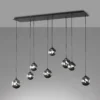 Fischer & Honsel 60983 LED Pendelleuchte Bala 8-flammig sandschwarz
