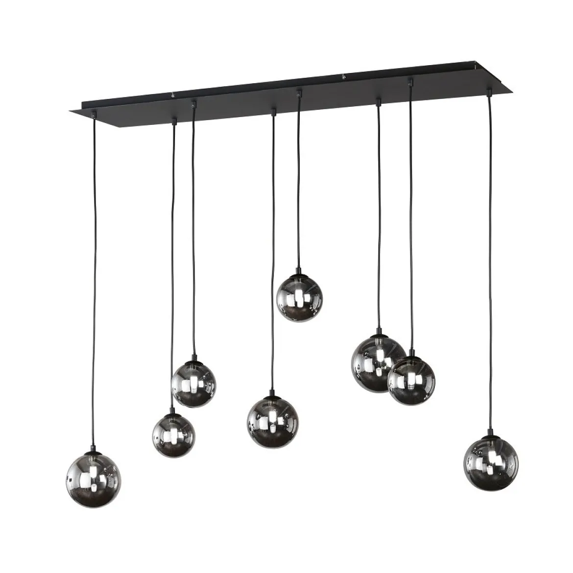Fischer & Honsel 60983 LED Pendelleuchte Bala 8-flammig sandschwarz