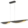Fischer & Honsel 61022 LED Pendelleuchte Skal sandschwarz goldfarben CCT