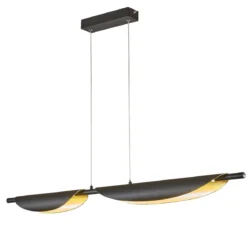Fischer & Honsel 61022 LED Pendelleuchte Skal sandschwarz goldfarben CCT
