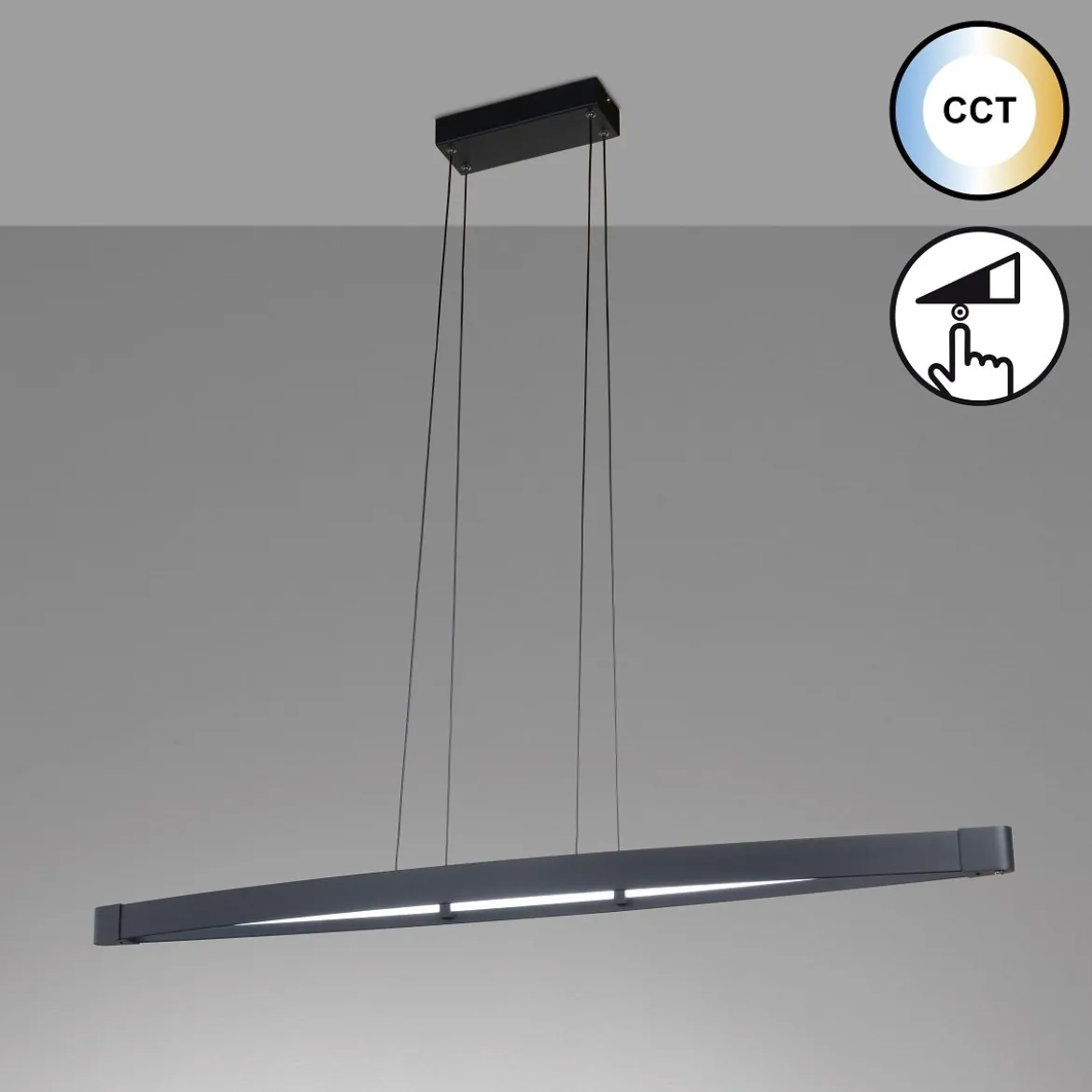 Fischer & Honsel 61068 LED Pendelleuchte Fenga sandschwarz CCT