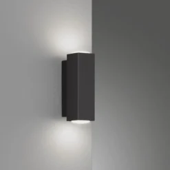 Fischer & Honsel 30383 LED Wandleuchte Carlo schwarz 3000K up and down