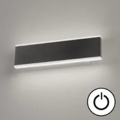 Fischer & Honsel 30534 LED Wandleuchte Muur sandschwarz 31cm 2700K