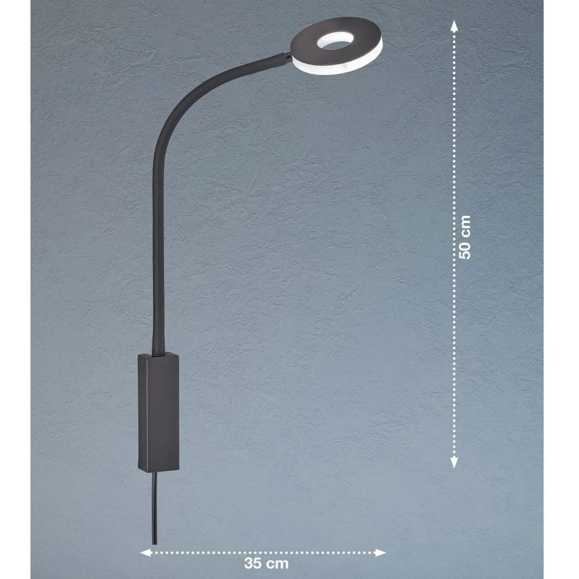 Fischer & Honsel 30432 LED Wandspot flex Cama sandschwarz 3000K