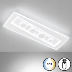 Fischer & Honsel 21414 LED Wand- und Deckenleuchte Ratio weiß CCT dimmbar 63cm