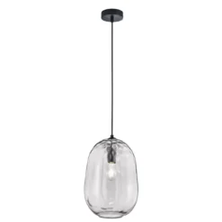 Fischer & Honsel 60757 Pendelleuchte Bretagne 26cm Schwarz Hellgrau E27