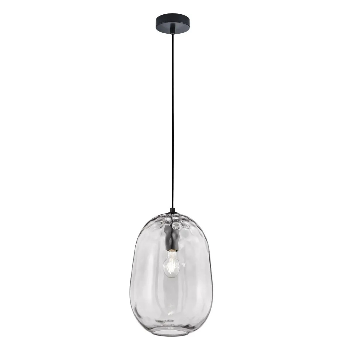 Fischer & Honsel 60757 Pendelleuchte Bretagne 26cm Schwarz Hellgrau E27