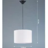 Fischer & Honsel 60805 Pendelleuchte Vigo schwarz Leinen weiß