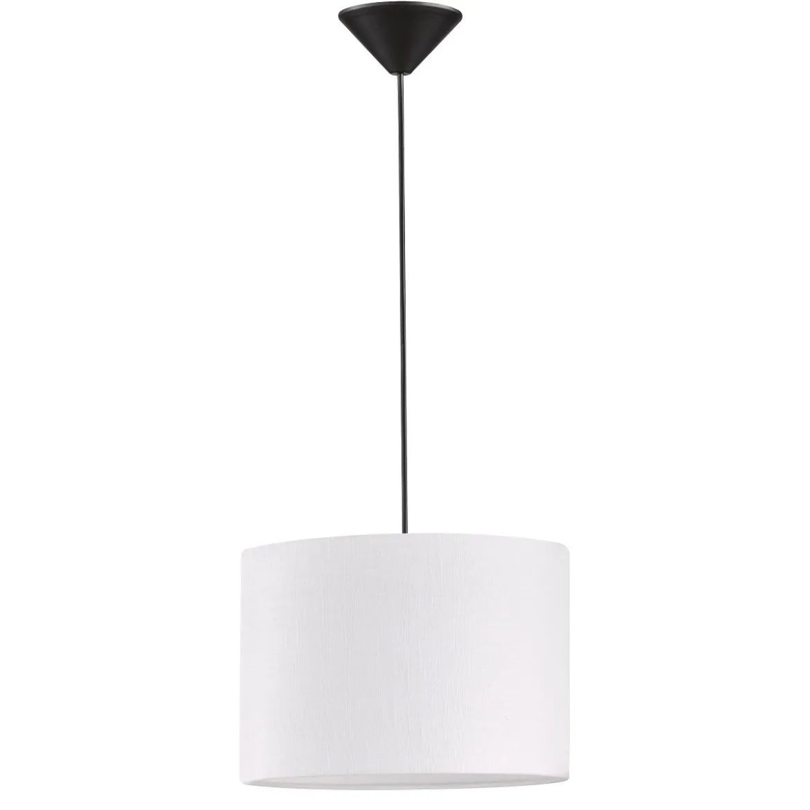 Fischer & Honsel 60805 Pendelleuchte Vigo schwarz Leinen weiß