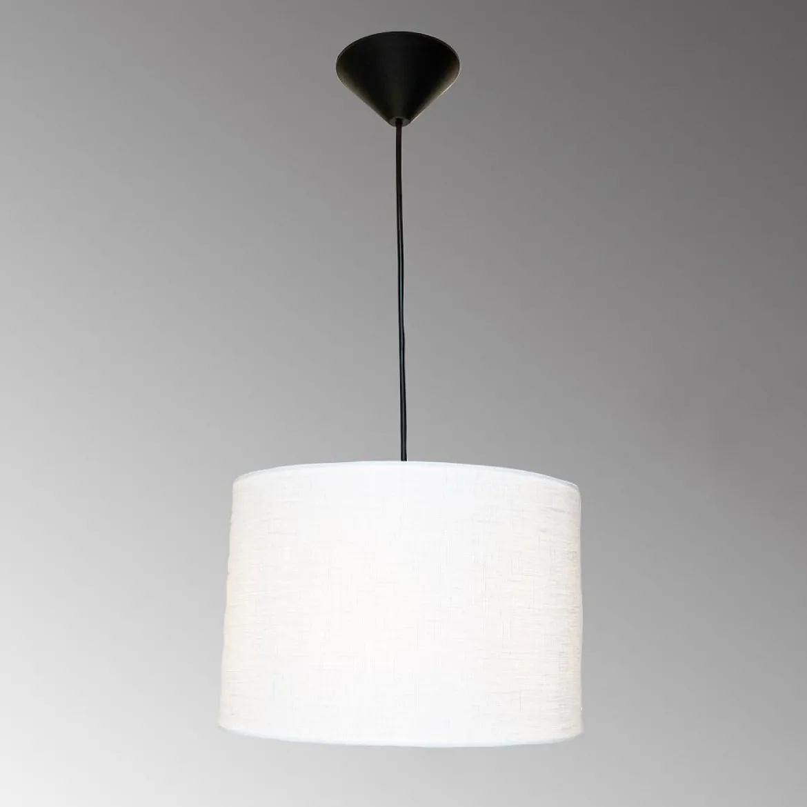 Fischer & Honsel 60805 Pendelleuchte Vigo schwarz Leinen weiß