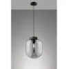 Fischer & Honsel 60893 Pendelleuchte Regi schwarz matt Glas rauchfarben