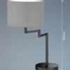 Fischer & Honsel 50575 Tischleuchte Rota Schwarz Grau E27 55cm