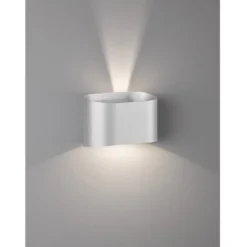 Fischer & Honsel 30425 Wandleuchte Wall 2-flammig silber IP44 3000K