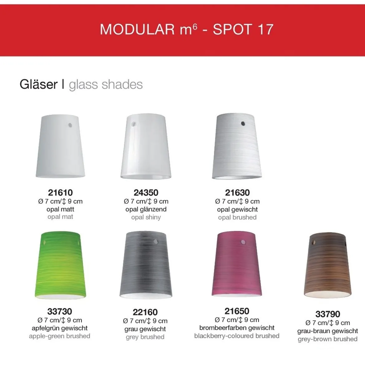Fischer m6 Spot 17 No. 20093 Deckenleuchte 6-flammig nickel matt chrom