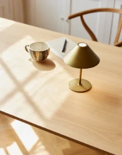 Halo Design 800841 LED Akku Tischleuchte Hygge messing goldfarben