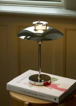Halo Design 746095 LED Akku Tischleuchte Stepp 1-2-3 Chrom dimmbar IP54
