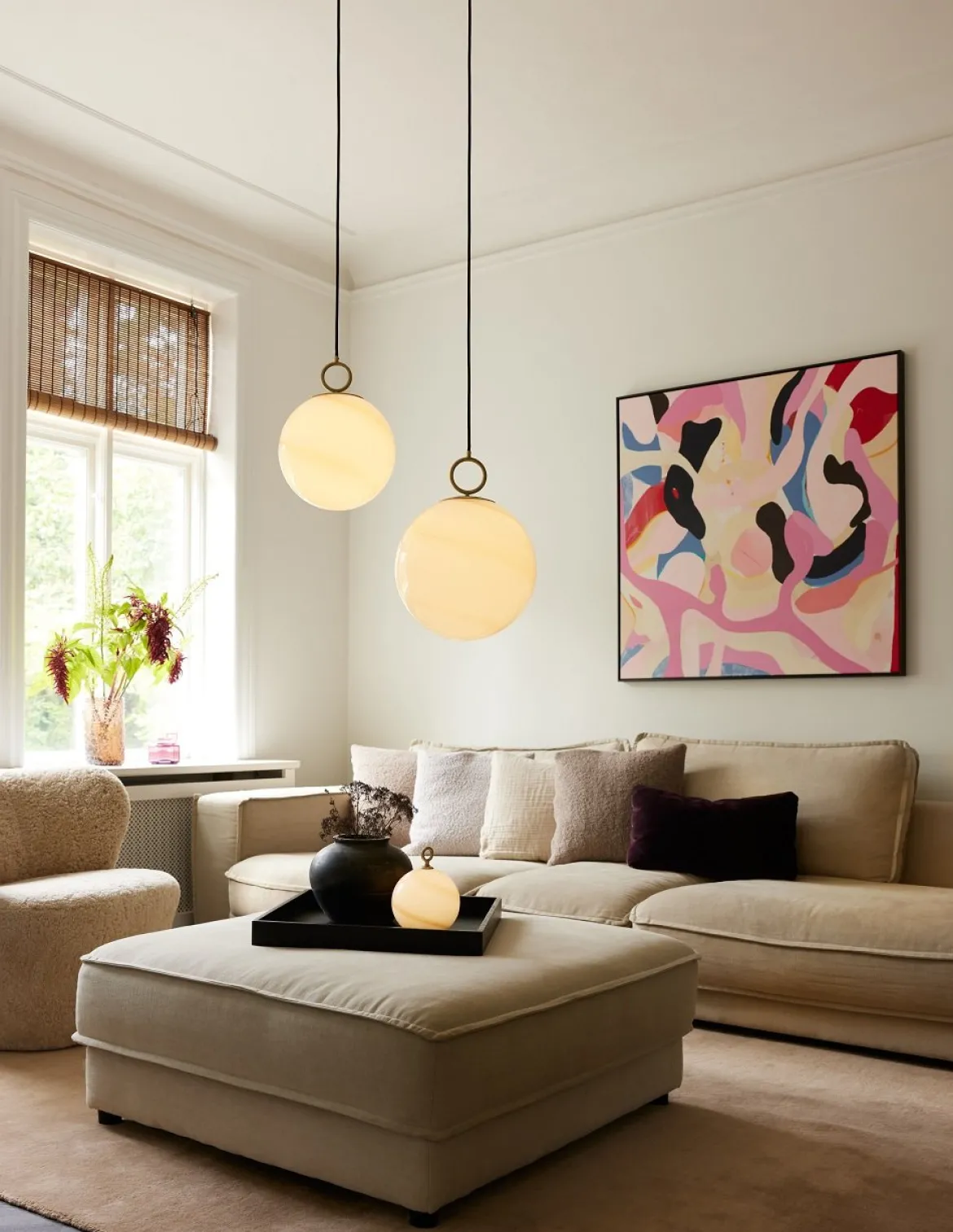 Halo Design 745708 LED Akku Tischleuchte Stockholm marmor braun