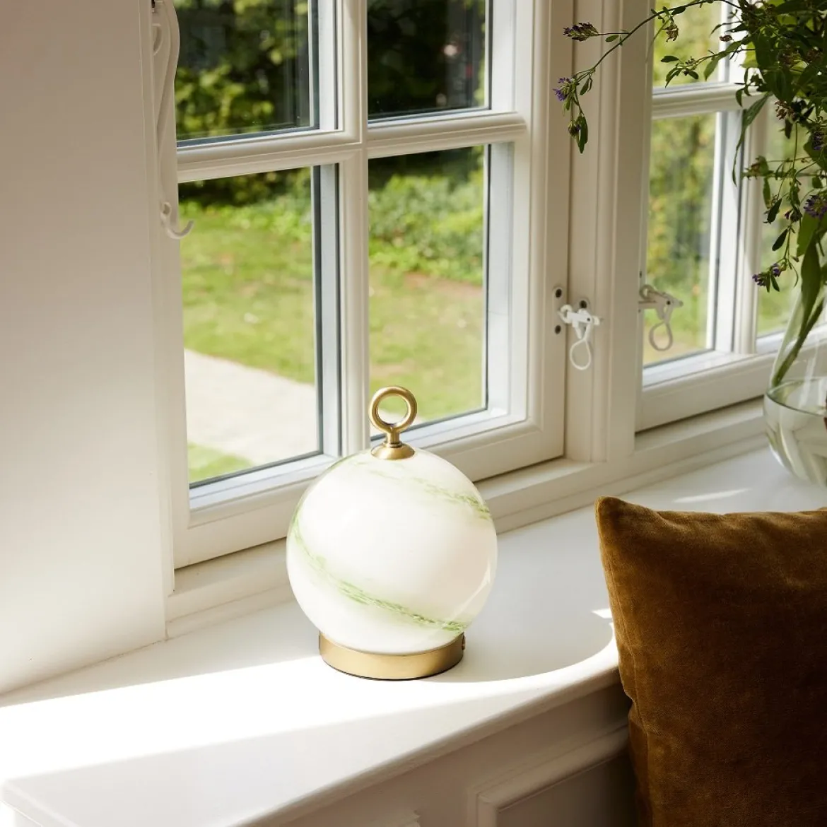 Halo Design 745715 LED Akku Tischleuchte Stockholm marmor grün