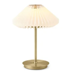 Halo Design 744930 LED Akku Tischleuchte Paris To Go antikes messing weiß G9
