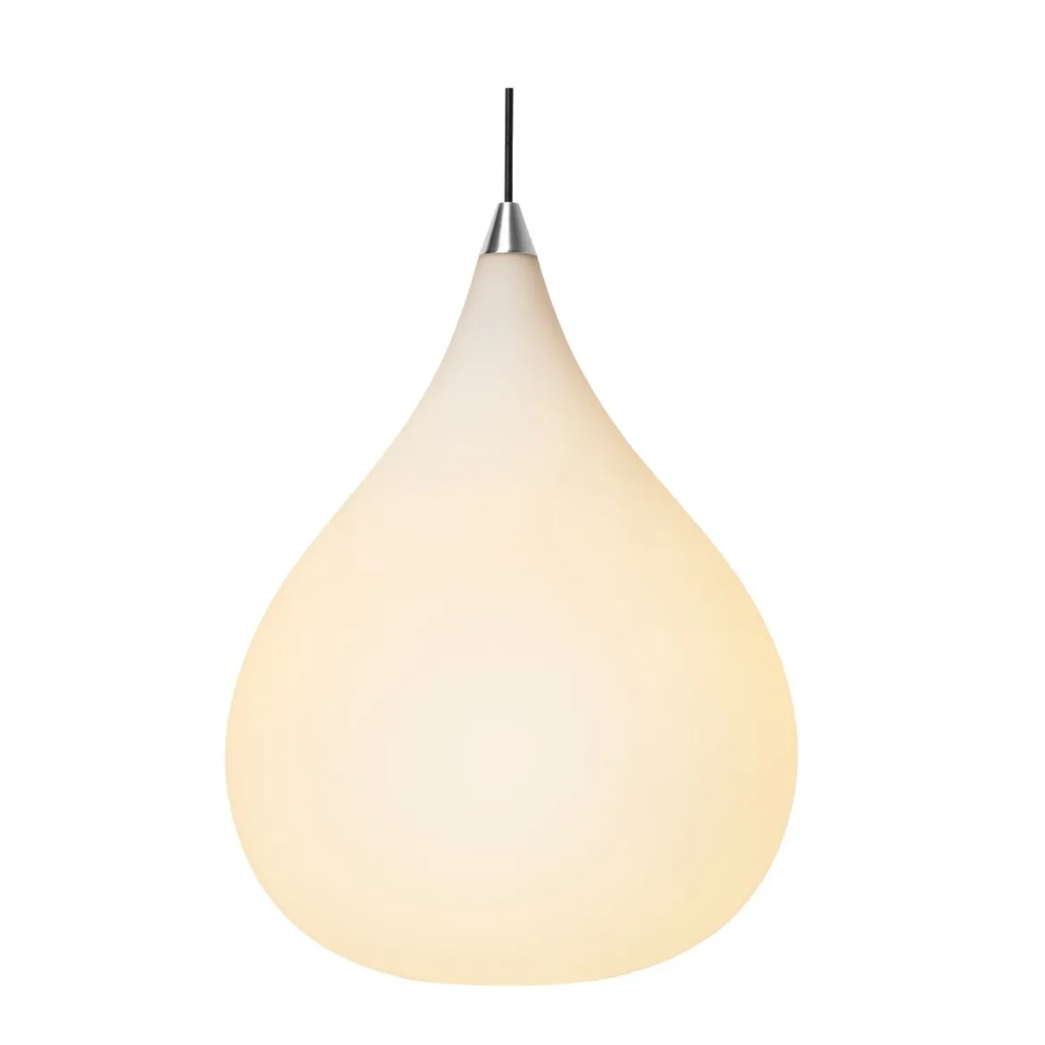 Halo Design No. 405821 LED Pendelleuchte DROPS, opal-alu gebürstet Ø 38
