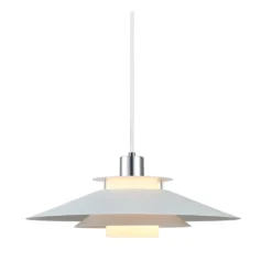 Halo Design No. 990792 LED Pendelleuchte RIVOLI weiss chrom Ø 40