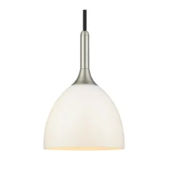 Halo Design No. 742165 LED Pendelleuchte BELLEVUE Alu matt Opal, E27 Ø 24