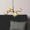 Halo Design No. 736560 LED Pendelleuchte ATOM by E. Patton Amber Messing 45cm