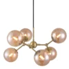 Halo Design No. 738830 LED Pendelleuchte ATOM by E. Patton Amber Messing 57cm