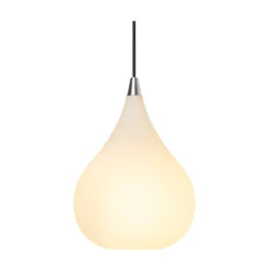 Halo Design No. 407924 LED Pendelleuchte DROPS, opal-alu gebürstet Ø 23