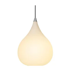Halo Design No. 407931 LED Pendelleuchte DROPS, opal-alu gebürstet Ø 30