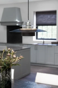 Halo Design No. 990259 LED Pendelleuchte SØRUP, schwarz matt-chrom Ø 40