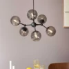 Halo Design No. 738823 LED Pendelleuchte ATOM by E. Patton Schwarz Rauchglas Ø57