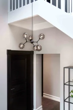 Halo Design No. 738823 LED Pendelleuchte ATOM by E. Patton Schwarz Rauchglas Ø57