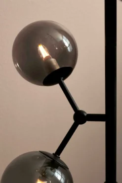Halo Design No. 738885 LED Stehleuchte ATOM by E. Patton Schwarz Rauchglas