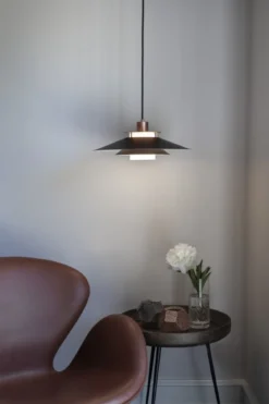 Halo Design No. 990785 Pendelleuchte Rivoli Schwarz Kupfer Ø 40cm