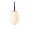 Halo Design No. 739363 Pendelleuchte Twist Egg Opal Schwarz 15cm