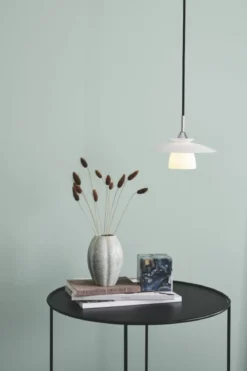 Halo Design No. 733644 Pendelleuchte Scandinavia Opal Chrom Ø 20cm