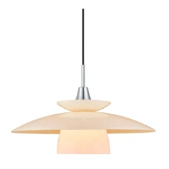 Halo Design No. 733651 Pendelleuchte Scandinavia Opal Chrom Ø 40cm