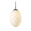 Halo Design No. 739394 Pendelleuchte Twist Egg Opal Schwarz 25cm