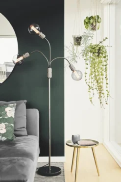 Halo Design No. 737031 Stehleuchte GUN BLACK 3-flammig Schwarz H 140cm