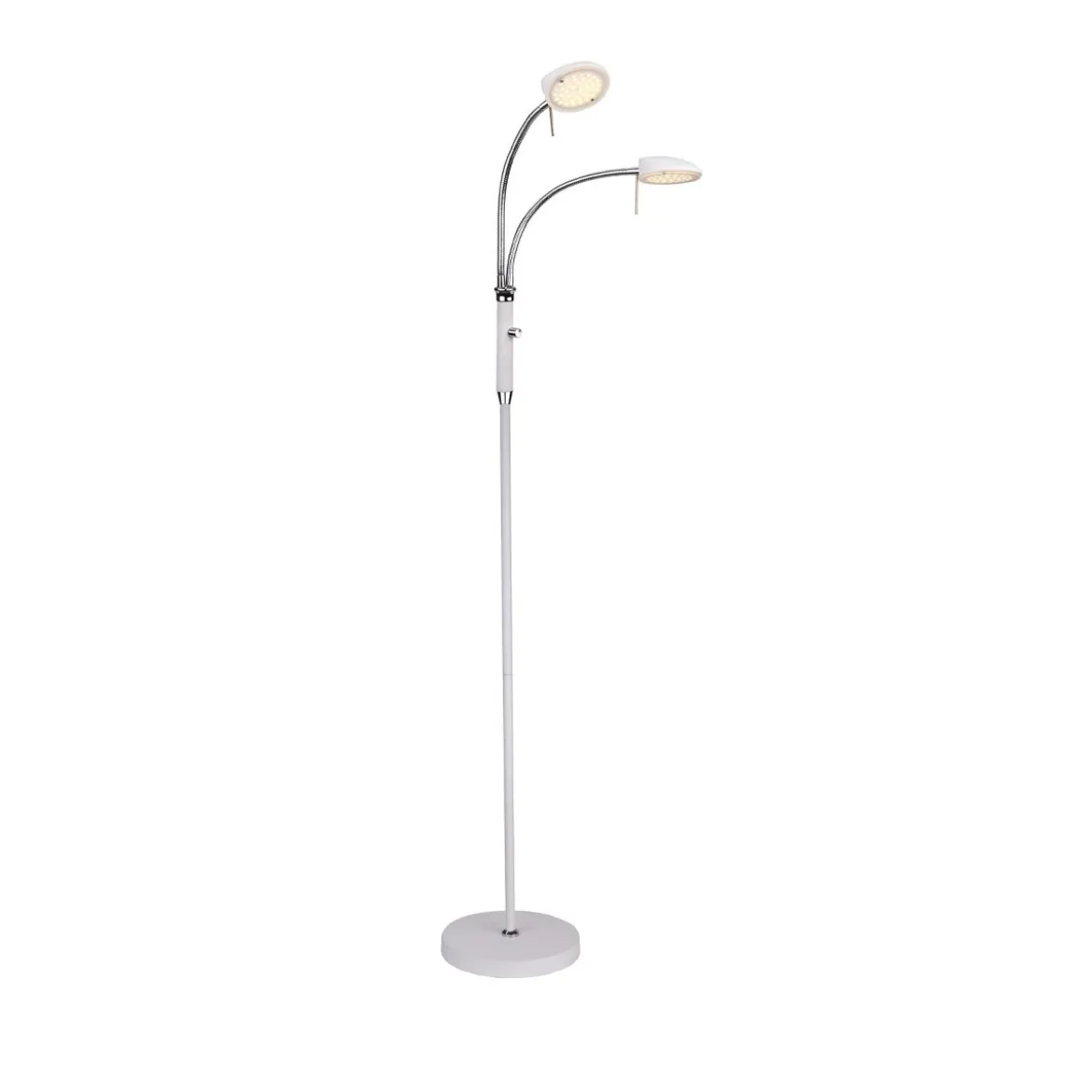 Halo Design No. 716036 Stehleuchte Vegas 2-flammig Weiss Chrom 140cm