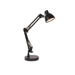 Halo Design No. 716173 Tischleuchte Bronx Schwarz Chrom 55cm